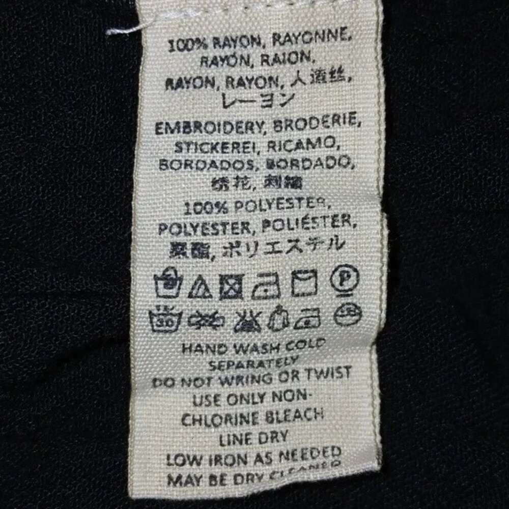 Free People Black Diamond Embroidered Tunic Top - Picture 9 of 9